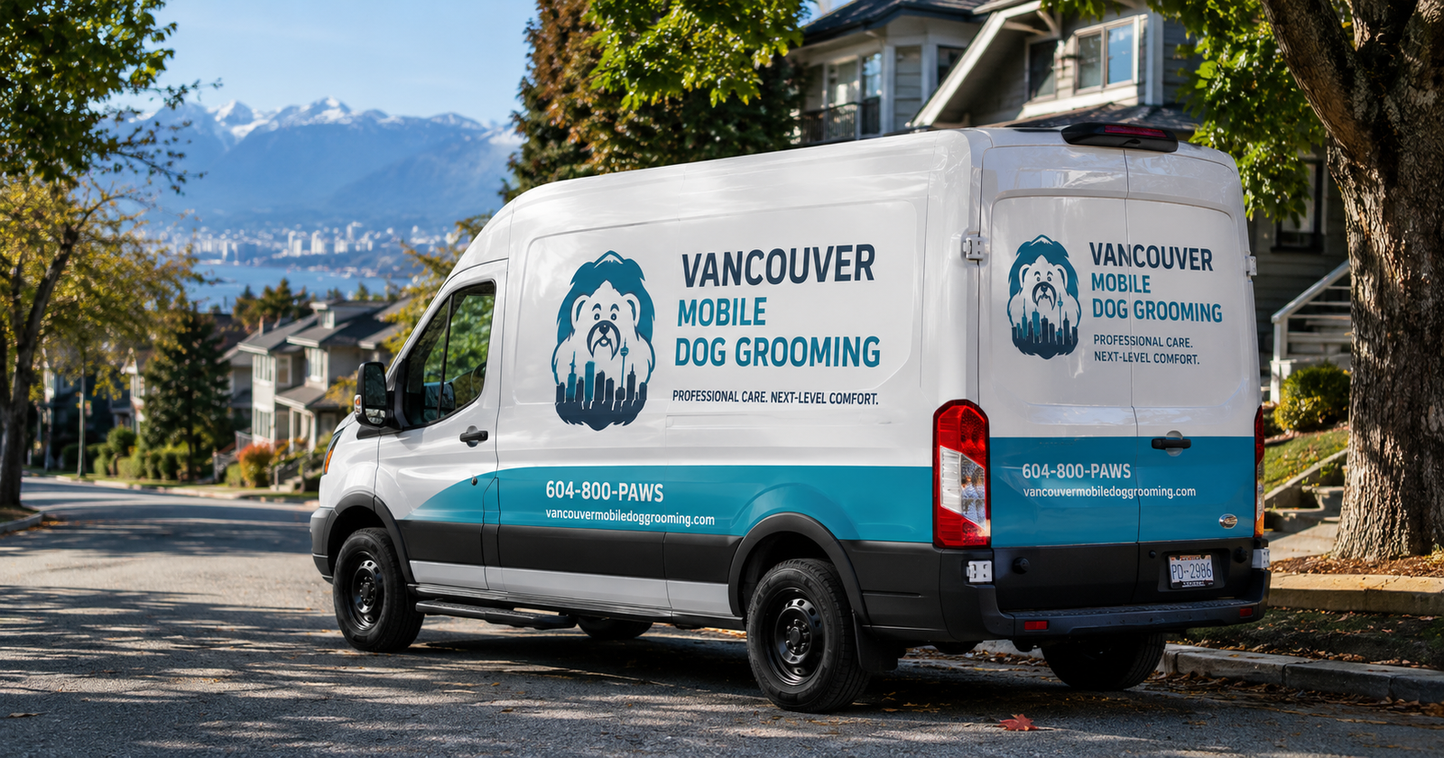 Vancouver Mobile Dog Grooming van serving local neighborhoods