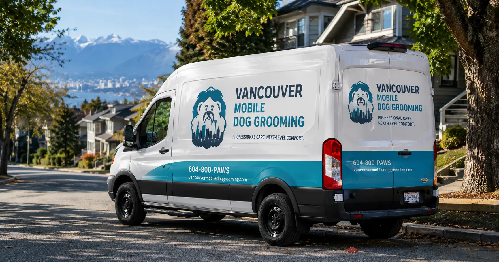 Vancouver Mobile Dog Grooming van serving local neighborhoods
